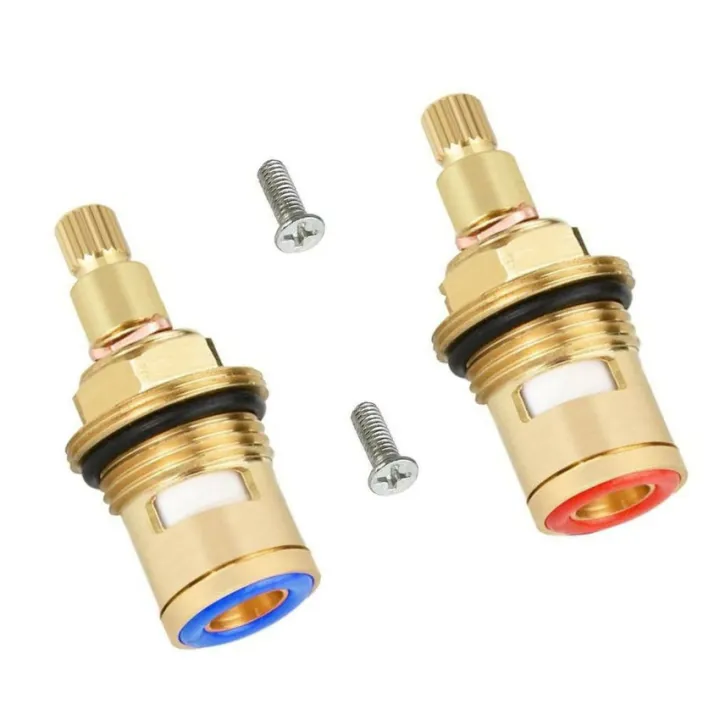 1 Pair Universal Replacement Tap Valves Brass Ceramic Disc Cartridge