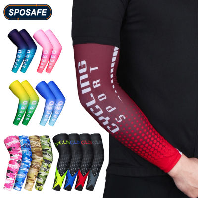 2PcsPair Sport UV Sun Protection Arm Sleeves Cooling Compression Arm Cover for Cycling Basketball Football Running Fishing Golf