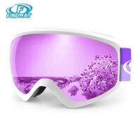 Findway Kid Ski Goggles Anti Fog UV Protection Snow Goggles OTG Design Over Helmet Compatible Skiing Snowboarding