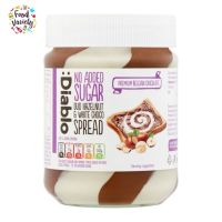 Diablo No Added Sugar Duo Hazelnut &amp; White Choco Spread 350g เดียโบล ดูโอ้เฮเซลนัทและไวท์ช็อก ทาขนมปัง 350g