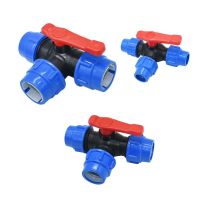 20/25/32/40/50/63mm PE Pipe Tee Quick Connector Valve 3-Way Garden Tap Plastic Valve T-type Water Splitter 1Pcs Watering Systems Garden Hoses