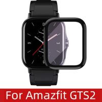 【Hot demand】 ฝาครอบฟิล์มป้องกันแก้วไฟเบอร์นิ่มสำหรับ Amazfit Watch GTS 2สำหรับเคสปกป้องหน้าจอเต็มรูปแบบสำหรับ Amazfit GTS สมาร์ทวอท์ช