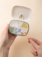 [HOT ZUQIOULZHJWG 517] Travel Portable Pill Case 5 Grids Mini Carry On Storage Box Pill Medicine Cutter Sealed Compartment Medicine Splitter Box