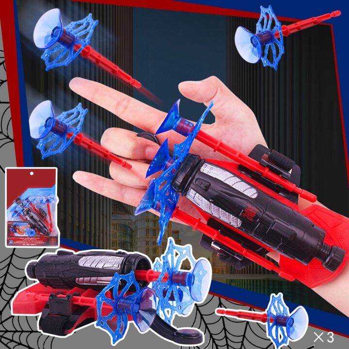 Guanto Spiderman Lancia Ragnatele - Set Con Freccette A Ventosa Per Bambini