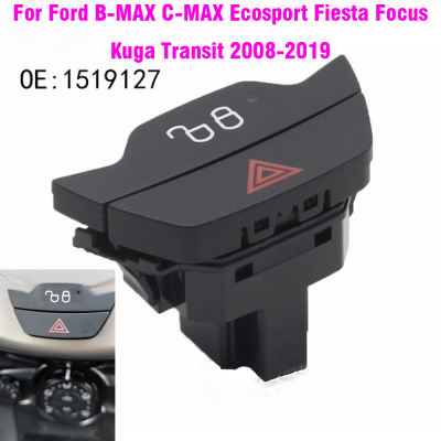 ไฟเตือนอันตรายปุ่มล็อคปลดล็อคสวิทช์สำหรับฟอร์ด B-MAX C-MAX E Cosport เฟียสต้าโฟกัส Kuga Transit 2008-2019 1519127 1767567