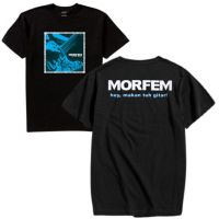 ผ้าฝ้ายแท้เสื้อยืด ลาย Morfem HEY Eat Guitar! / เสื้อยืดวงอินดี้ / เสื้อยืดแร็ป สีดํา โอเวอร์ไซซ์ / รองเท้าบูท สไตล์วินเ  B4Y6