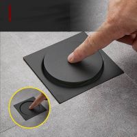 Black bounce floor drain press anti-insect deodorant floor drain plug shower seal full copper floor drain foot-operated Traps Drains