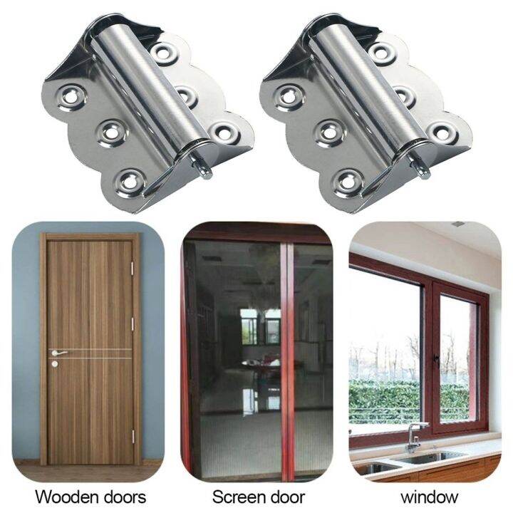 rustproof-stainless-steel-furniture-accessories-spring-flush-hinges-automatic-closing-door-hinge-butterfly-shaped