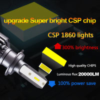 H7 H8 H4 LED 4500K 6000K 8000K 3000K HB3 HB4 9005 9006 20000LM H11H9 9012 Turbo Led ไฟหน้ารถ CSP ชิปหมอกหลอดไฟ