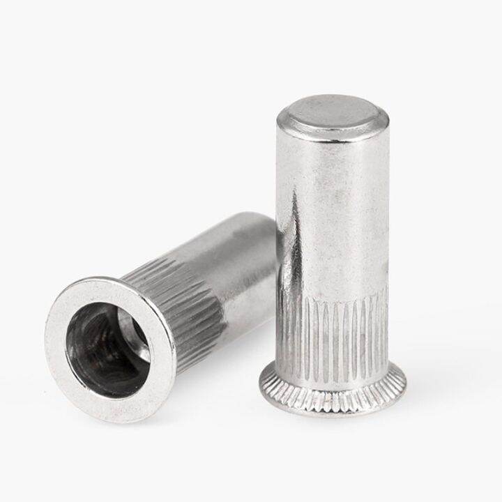 SUS304 Countersink head rivet nut Sealed Vertical stripes body close
