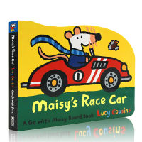 Original English maisy S race car mouse Bobo vehicle car shape young enlightenment cognition tear not rotten cardboard book English picture book