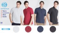 MOS เสื้อโปโลชาย คอปก เนื้อผ้า Cotton Plus แขนสั้น 4 สี CLASSIC (ขาว,ดำ,กรม,แดง) รุ่น MPB-0115