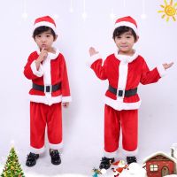 ชุดคริสต์มาสเด็กชาย ชุดซานต้าเด็กชาย  ชุดซานต้าคอส Santa Claus Kid Costume for Christmas ส่งจากไทย ชุดคริสมาสไซส์6เดือน-7ขวบ ผ้ากำมะหยี่อย่างดีฟรีหมวก