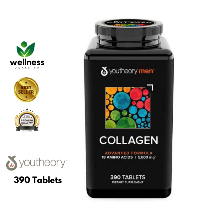 Youtheory Collagen Type 1 2 3 for Men 390 Tablets Lazada PH