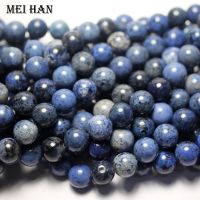 Meihan natural Dumortierite 6mm 8mm 10mm 12mm smooth round loose charm beads for jewelry making design DIY bracelet necklace Cables