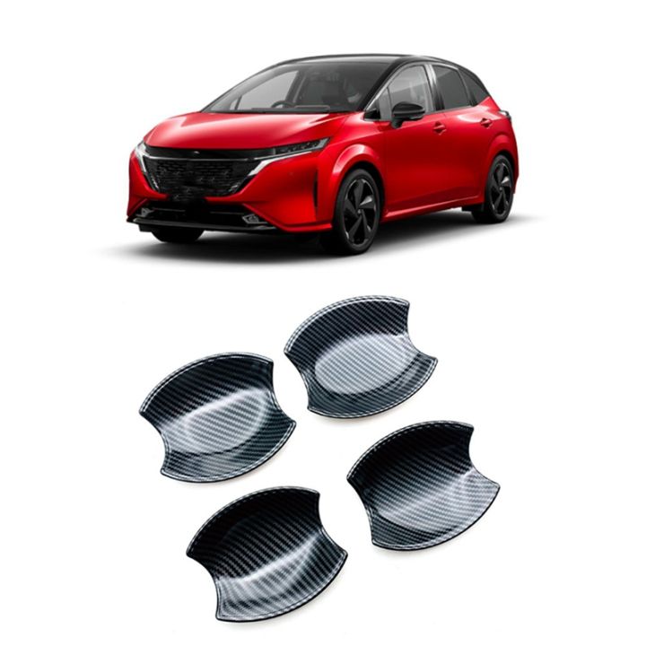 car-carbon-fiber-door-handle-bowl-cover-cup-cavity-trim-insert-catch-molding-garnish-replacement-parts-fit-for-nissan-aura-2022-2023