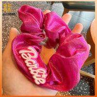 QIZI9595 แฟชั่นสำหรับผู้หญิง ตุ๊กตาบาร์บี้ scrunchie อีลาสติก สีทึบทึบ ยางรัดผม ของใหม่ หางม้าหางม้า เชือกมัดผม สำหรับผู้หญิง