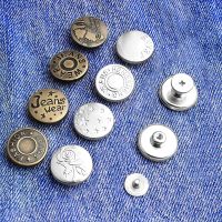 5Pc Jeans Button Snap Fastener Metal Button For Sewing Clothes Garment Leathercraft Increase Reduce Waist Free Nail Twist Button