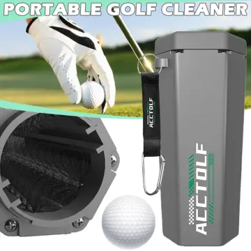 ACCTOLF Golf Ball Cleaner, Portable Golf Ball Washer with Golf Ball Towel for  Golf Bag or Cart, Best Golf Accessories Gifts for Men & Women