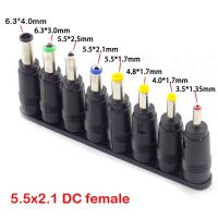 8Pcs Universal Lap Dc Power Supply Adapter Connector ปลั๊ก Ac Dc Jack Charger Connectors Power Adapter Conversion Plug