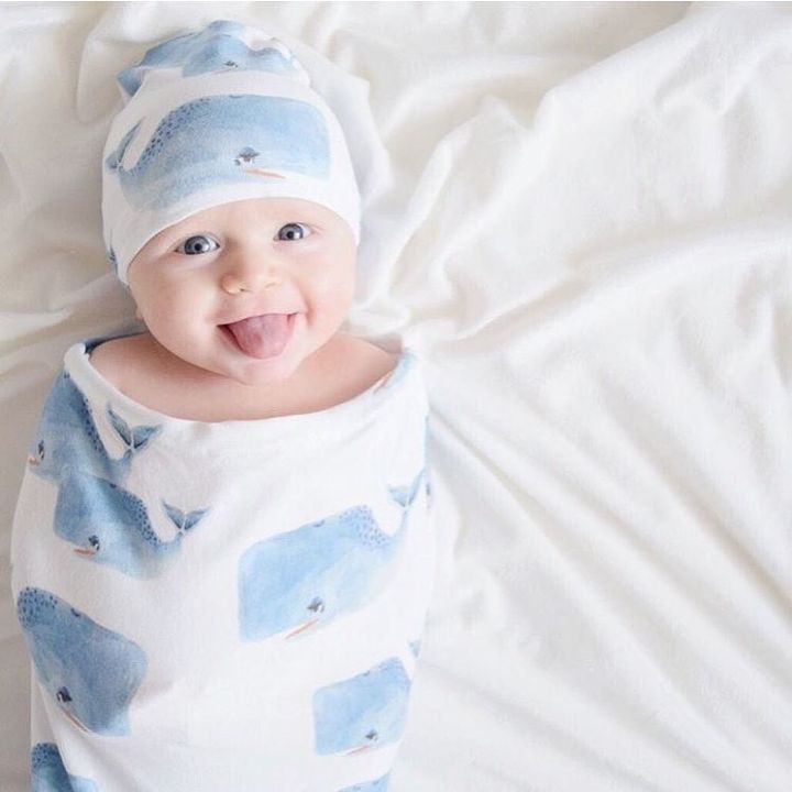 new-newborn-swaddle-blanket-baby-boy-girl-unisex-lovely-cocoon-sleeping-bag-cotton-wrap-headband-hat-2pcs