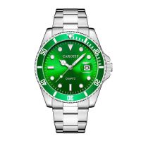 Carrotif luminous green water ghost mens watch waterproof mens watch steel belt quartz watch 【QYUE】