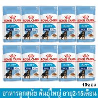 (ส่งฟรี)[10ซอง] อาหารลูกสุนัข อาหารสุนัข Royal Canin อาหารเปียกลูกสุนัข พันธุ์ใหญ่ อายุ2-15เดือน140กรัม Royal Canin Maxi Puppy