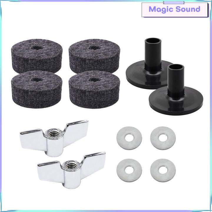 Magic Sound 14Pcs Φ4cm Cymbal Stand Felts for Drum Set with Wing Nuts