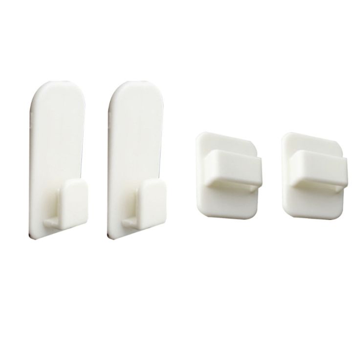 Wall Mount Remote Control Hanger 4 Pcs Self Adhesive Plastic Hook Set ...