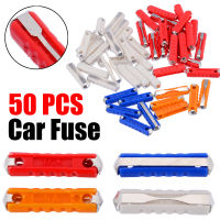 50PcsSet Classic Car Auto Fuses Kit Ceramic Continental Car Fuse Torpedo Bullet Assorted Box Continental Fuses 5A 8A 16A 25A