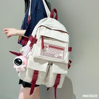 [COD] School bag female junior high school students simple large-capacity backpack new style travel tide brand