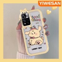 YIWESAN เคสสำหรับ Xiaomi Poco X4 NFC เคสนิ่มซิลิโคนลูกสุนัขน่ารักป้องกันเลนส์หลายสีเคสมือถือสาวน่ารักกันกระแทกทนทานและรอยขีดข่วน