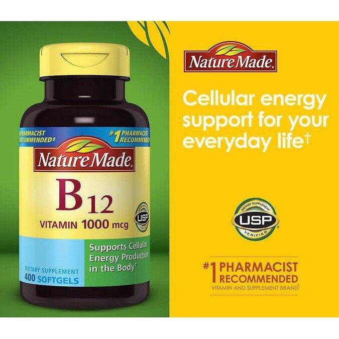 Nature Made Vitamin B12, 1000 Mcg 400 Softgels | Lazada PH