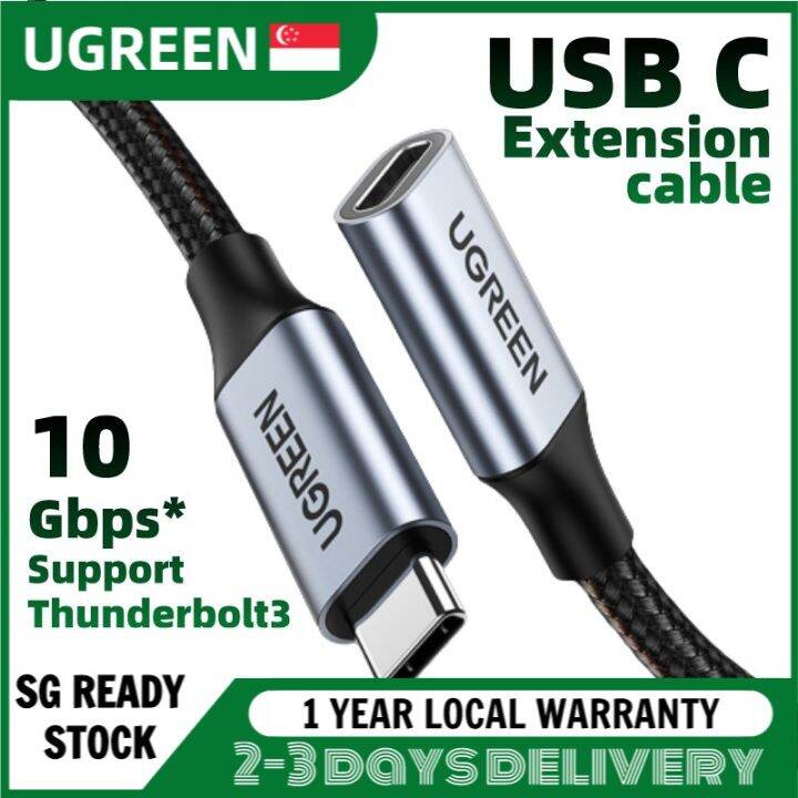 Ugreen Usb C Extension Cable Usb Type C 31 Gen 2 Male To Female Fast Charging And Audio Data 1239