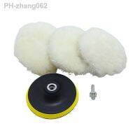 5pcs/set 3/4/5 Inches Soft Wool Drill Brush Disc Polish Pad Machine Waxing Polisher Cleaning Tools Cleaning Accessories