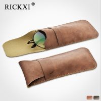 Soft Eyes Reading Glasses Bag PU Leather Pocket Glasses Pouch For Men Sunglasses Bag Eyewear Accessories