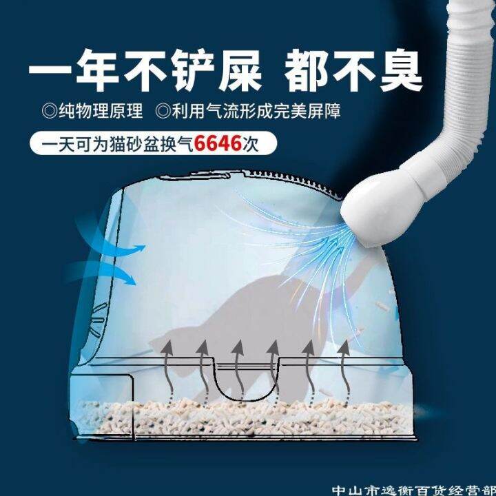 Cat Litter Boxes Cat litter basin fresh air exhaust deodorant bead
