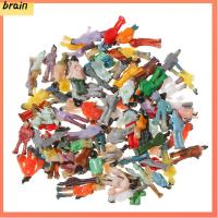 BRAIN 100pcs ของเล่นเด็ก ท่าสีผสม ของตกแต่งบ้านตุ๊กตา ทิวทัศน์รถไฟ โมเดลอาคารผู้โดยสาร ตัวละคร DIY ตัวเลขคน