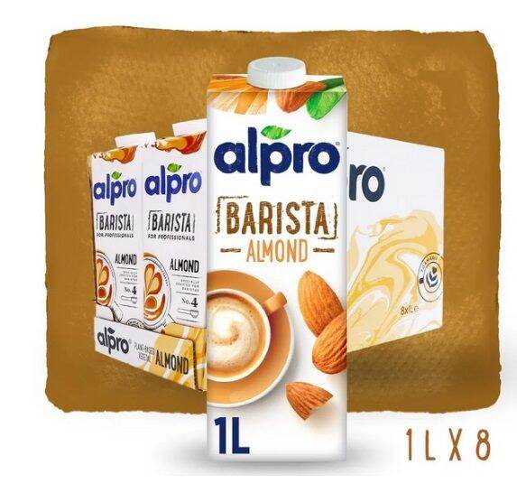 Alpro Plant Based Barista Almond Milk No Added Sugar 8 x 1 Liter Lazada
