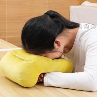 ☎۩ Portable Travel Noon Nap Neck Pillow Office Airplane Driving Nap Support Head Rest Pillow Home Desk Soft Cushion with Relax Hole