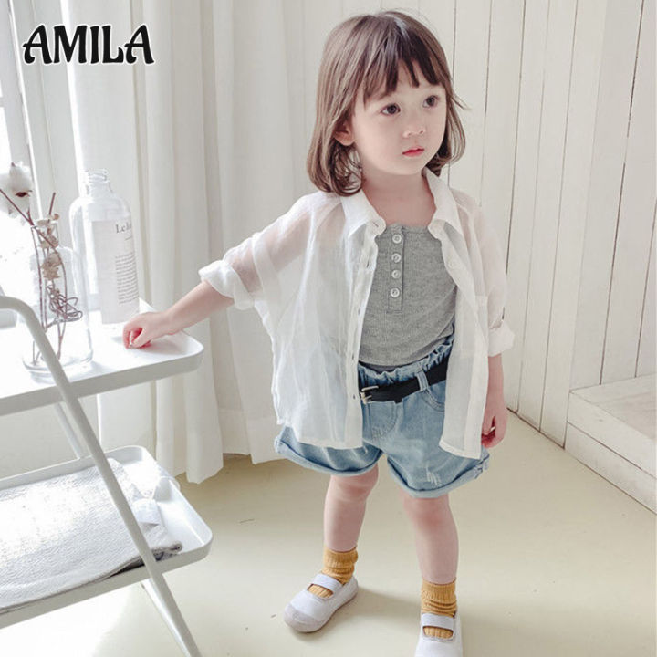 amila-เสื้อคาร์ดิแกนครีมกันแดดบางเด็กผู้หญิง-เสื้อโค้ตเข้ากับทุกชุดกันแดดระบายอากาศได้ดีสำหรับผู้ชาย
