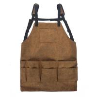 Canvas Multipurpose Apron With Tool Pockets Waterproof Work Aprons Woodworking Tool Garden Multifunctional Garden Workshop O4C8