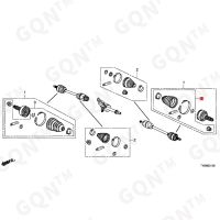 Ho nd a CR OS ST OU RT F3 Front axle shaft outer dust-proof component Half shaft dust boot and its installation accessories