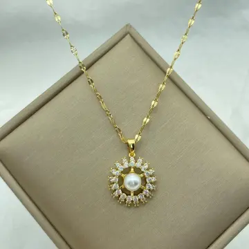 Gold pearl chain 2025 with price