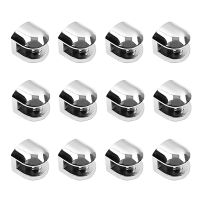 12Pcs Glass Brackets Adjustable Zinc Alloy Glass Clip Shelf Clamp Holder Flat Back Mount Holder for Staircase Handrail