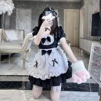 Sexy pure desire Internet celebrity anchor cross-dressing cos clothing two-dimensional black maid uniform cosplay