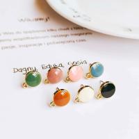 Enamel Alloy Round Stud Earring Components Eardrop Simple Color Style for Women DIY Jewelry Accessories Handmade Materials 10pcs DIY accessories and o