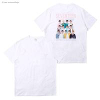 【New】เสื้อยืดผ้าฝ้ายCOTTON HOT▥▥SEVENTEEN ครบรอบสี่ปีที่วาดด้วยมือ สมาชิกพิมพ์กราฟฟิตีโดยรอบเสื้อยืดแขนสั้นชายและหญิงเสื้อด้