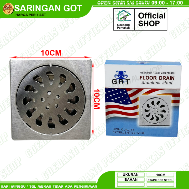 Saringan Air Kamar Mandi Stainless Steel 1/2 Mangkok GRT Saringan Got Lazada Indonesia