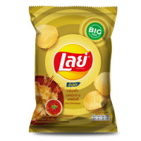 LAYS เลย์ ร็อค มันฝรั่งแผ่นหยัก รสหมึกย่างฮอตชิลลี่ 75 กรัม